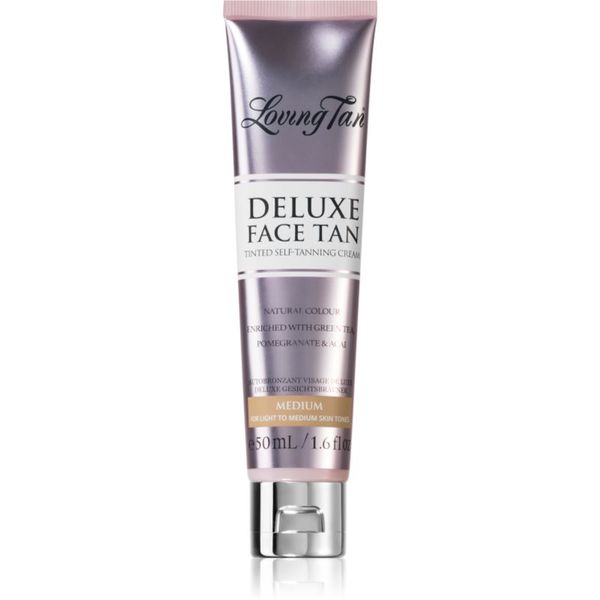 Loving Tan Loving Tan Deluxe Face Tan krema za samotamnjenje za lice nijansa Medium 50 ml