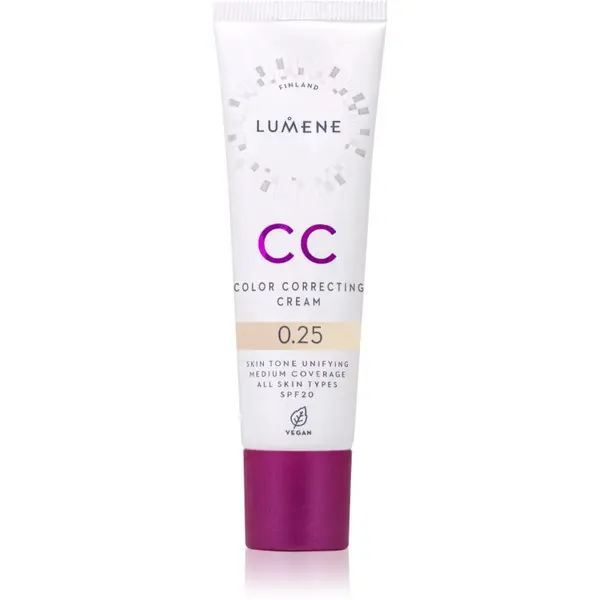 Lumene Lumene CC Color Correcting Cream CC krema za ujednačavanje tena SPF 20 nijansa 0.25 (Neutral) 30 ml