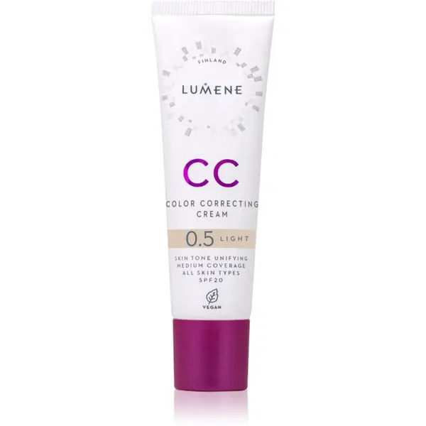 Lumene Lumene CC Color Correcting Cream CC krema za ujednačavanje tena SPF 20 nijansa 0.5 Light (Cool) 30 ml