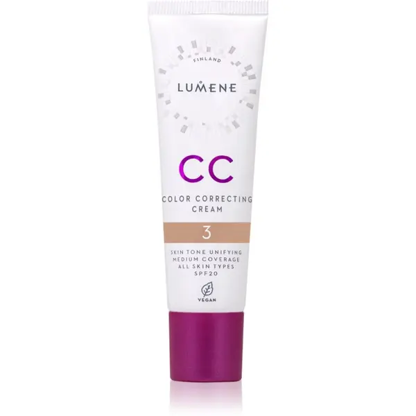 Lumene Lumene CC Color Correcting Cream CC krema za ujednačavanje tena SPF 20 nijansa 3 (Warm) 30 ml