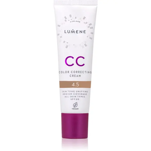 Lumene Lumene CC Color Correcting Cream CC krema za ujednačavanje tena SPF 20 nijansa 4.5 (Neutral) 30 ml
