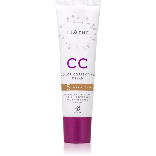Lumene Lumene CC Color Correcting Cream CC krema za ujednačavanje tena SPF 20 nijansa 5 Deep Tan (Warm) 30 ml