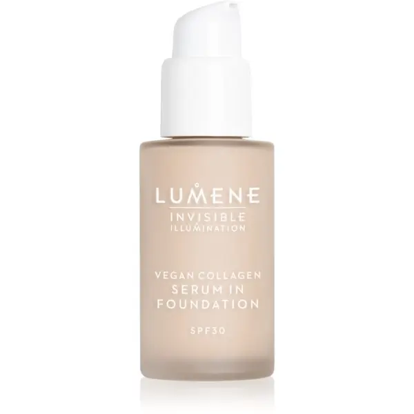 Lumene Lumene Invisible Illumination Vegan Collagen Serum in Foundation lagani puder s hranjivim učinkom SPF 30 0.5 30 ml