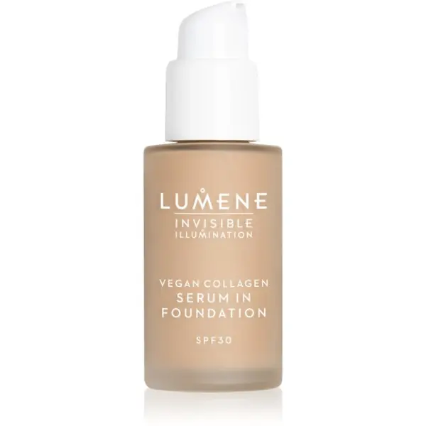 Lumene Lumene Invisible Illumination Vegan Collagen Serum in Foundation lagani puder s hranjivim učinkom SPF 30 4 30 ml
