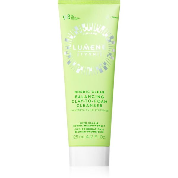 Lumene Lumene TYYNI Nordic Clear pjena za čišćenje i skidanje make-upa za masno i problematično lice 125 ml