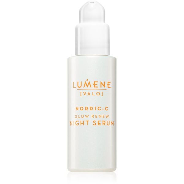 Lumene Lumene VALO Nordic-C noćni serum za sjaj i zaglađivanje kože lica 30 ml