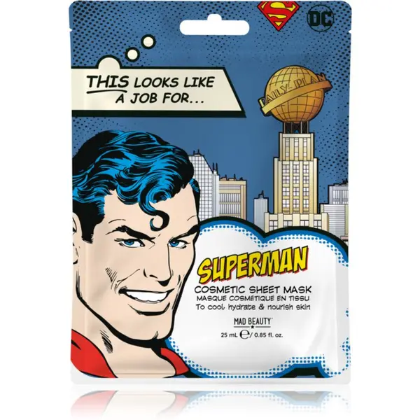 Mad Beauty Mad Beauty DC Superman Sheet maska s hijaluronskom kiselinom 25 ml