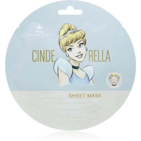 Mad Beauty Mad Beauty Disney Princess Cinderella umirujuća sheet maska s mirisom lavande 25 ml