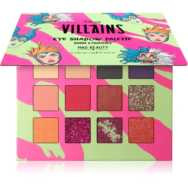Mad Beauty Mad Beauty Disney Villains paleta sjenila za oči 12x2 g
