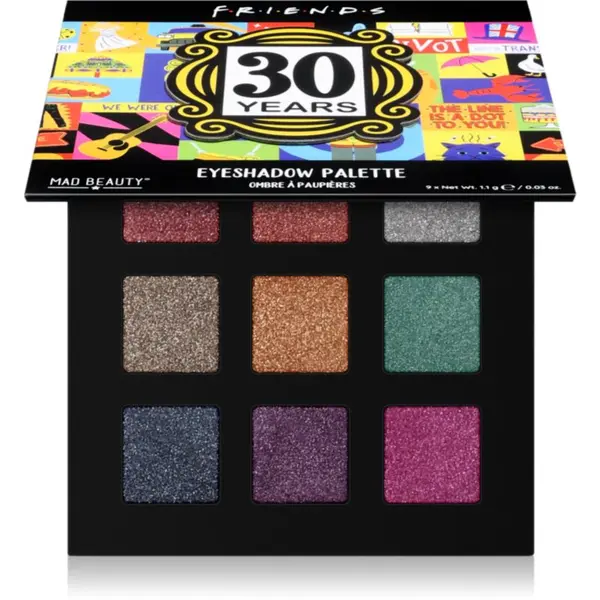 Mad Beauty Mad Beauty Friends 30 Years paleta sjenila za oči 9x1.1 g