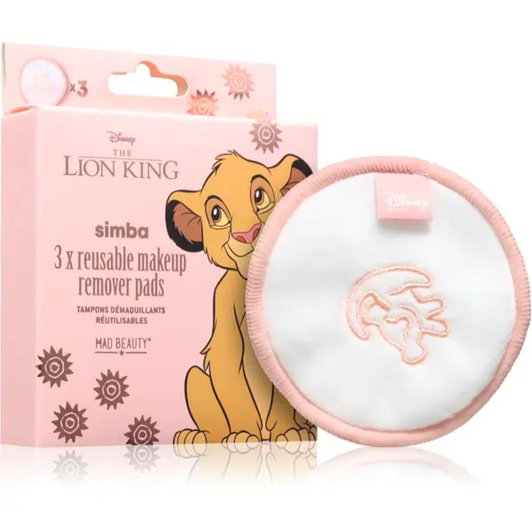 Mad Beauty Mad Beauty Lion King Simba blazinice za skidanje šminke 3 kom