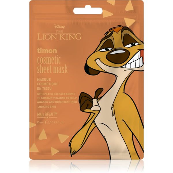 Mad Beauty Mad Beauty Lion King Timon Sheet maska za intenzivnu hidrataciju 25 ml