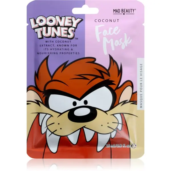 Mad Beauty Mad Beauty Looney Tunes Taz hidratantna sheet maska s antioksidacijskim učinkom 25 ml