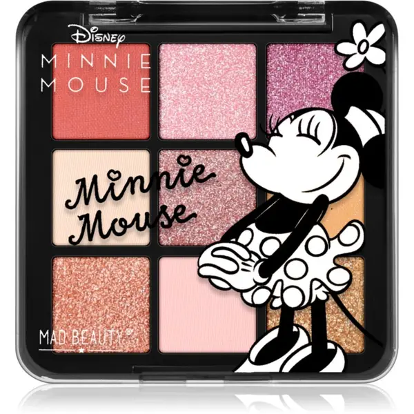 Mad Beauty Mad Beauty Minnie Bow Magic Eyeshadow Palette paleta sjenila za oči 9x1.5 g