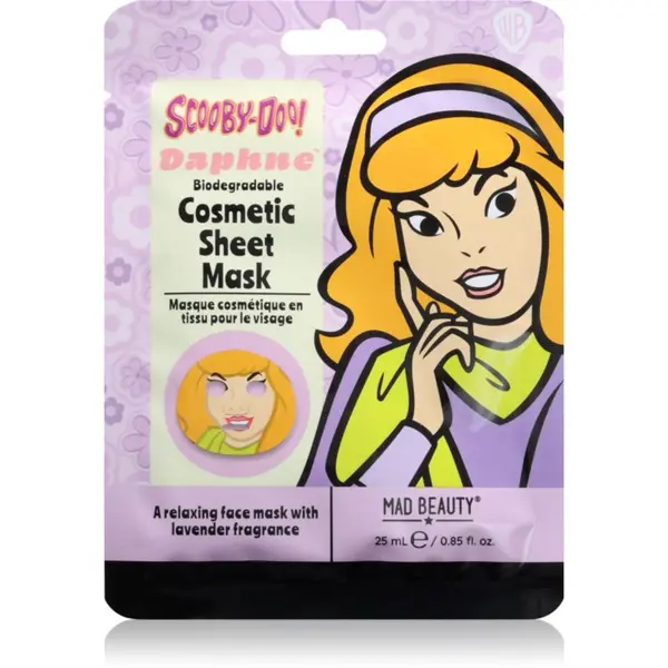 Mad Beauty Mad Beauty Scooby Doo Daphne Sheet maska s revitalizirajućim učinkom 25 ml