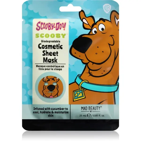 Mad Beauty Mad Beauty Scooby Doo Scooby Sheet maska s osvježavajućim učinkom 25 ml