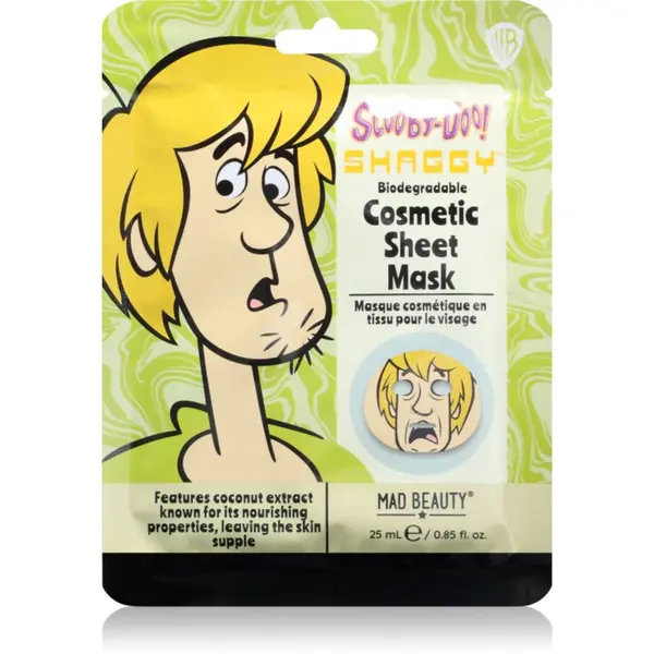 Mad Beauty Mad Beauty Scooby Doo Shaggy Sheet maska s umirujućim učinkom 25 ml