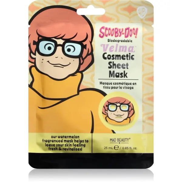 Mad Beauty Mad Beauty Scooby Doo Velma Sheet maska s antioksidacijskim učinkom 25 ml