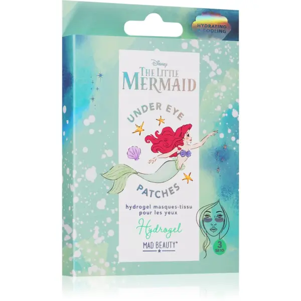 Mad Beauty Mad Beauty The Little Mermaid maska za hidrataciju i posvjetljivanje za okoloočno područje 3x2 kom