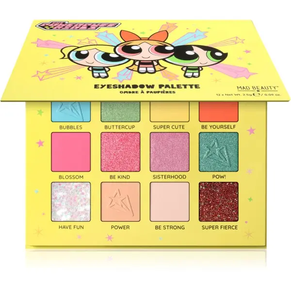 Mad Beauty Mad Beauty The Powerpuff Girls paleta sjenila za oči 12x2.5 g