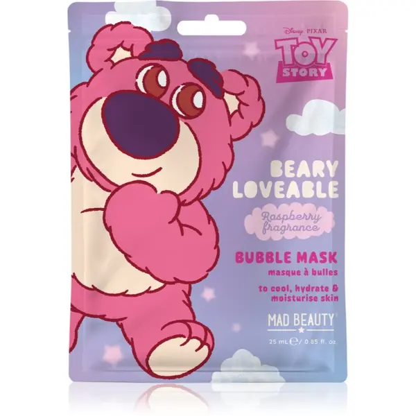 Mad Beauty Mad Beauty Toy Story pjenasta maska za lice sa učinkom hlađenja parfemi Raspberry 25 ml