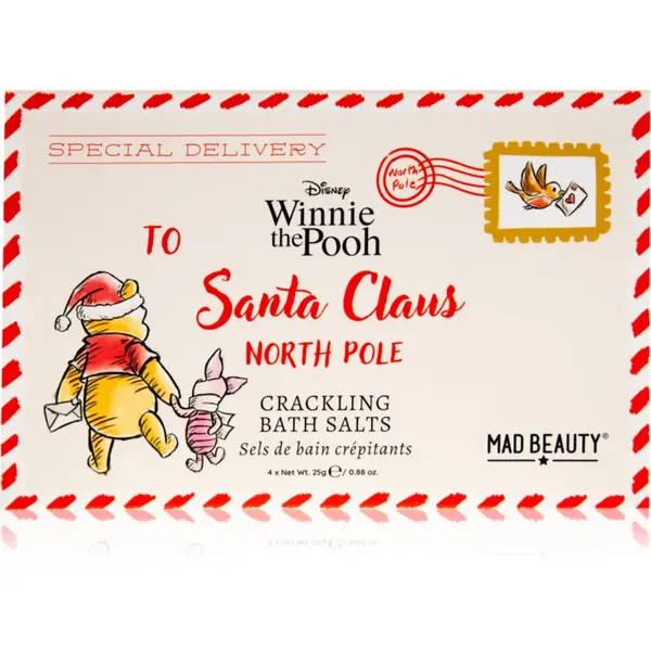 Mad Beauty Mad Beauty Winnie The Pooh Festive sol za kupku 4x25 g