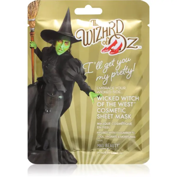 Mad Beauty Mad Beauty Wizard of Oz Wicked Witch Sheet maska s umirujućim učinkom 25 ml