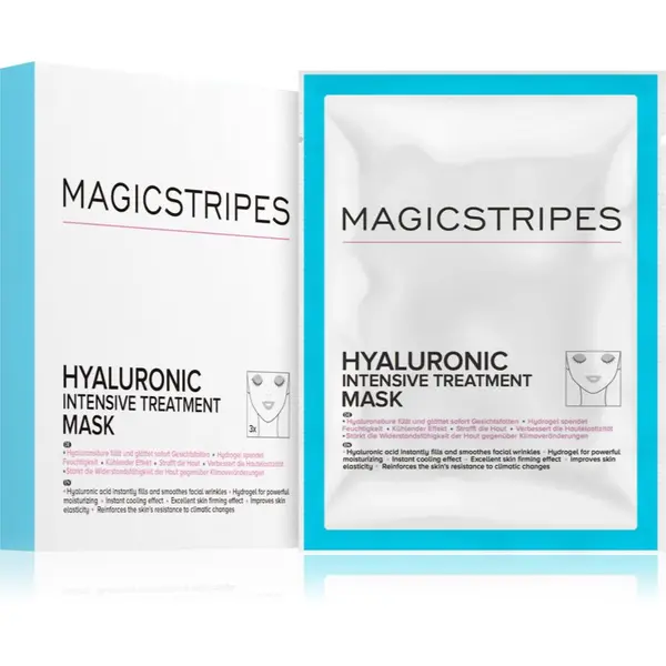 MAGICSTRIPES MAGICSTRIPES Hyaluronic Intensive Treatment Mask intenzivna hidrogel maska s hijaluronskom kiselinom 3 kom