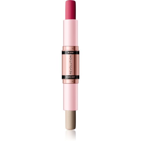 Makeup Revolution Makeup Revolution Blush & Highlight kremasto rumenilo i highlighter u sticku nijansa Mauve Glow 2x4,3 g