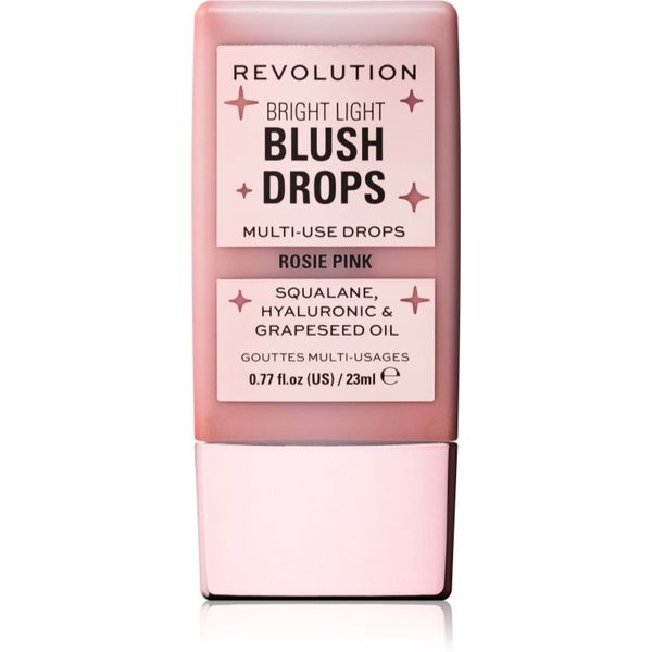 Makeup Revolution Makeup Revolution Bright Light Blush Drops tekuće rumenilo nijansa Pink Rosie 23 ml