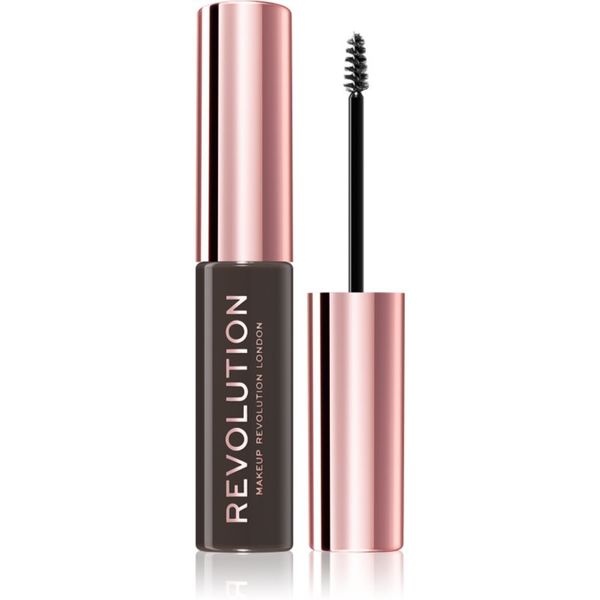 Makeup Revolution Makeup Revolution Brow Fixer gel za obrve nijansa Dark Brown 6 ml