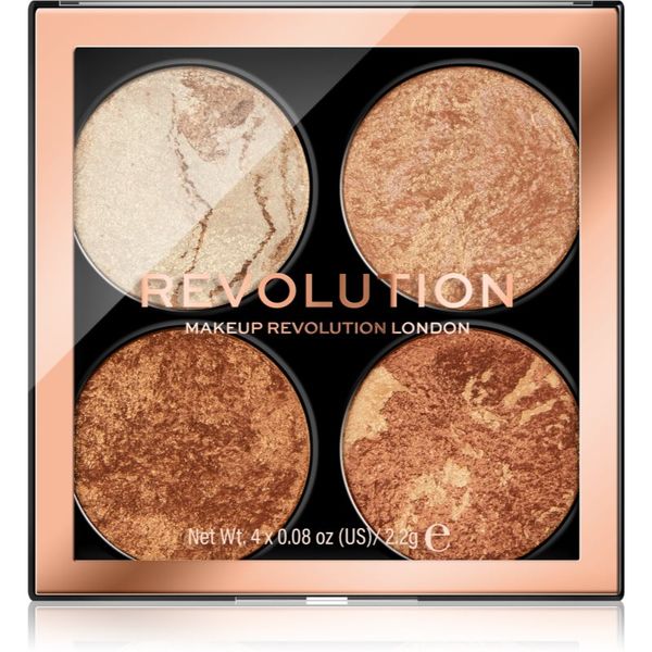 Makeup Revolution Makeup Revolution Cheek Kit paleta za lice nijansa Don’t Hold Back 4 x 2.2 g