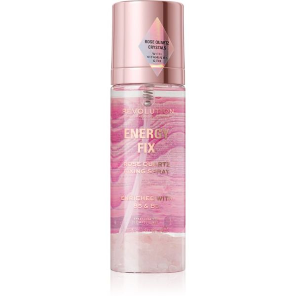 Makeup Revolution Makeup Revolution Crystal Aura Energy Fix sprej za fiksiranje šminke s ružinom vodicom 85 ml