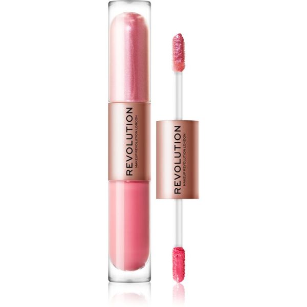 Makeup Revolution Makeup Revolution Double Up tekuće sjenilo za oči 2 u 1 nijansa Blissful Pink 2x2,2 ml