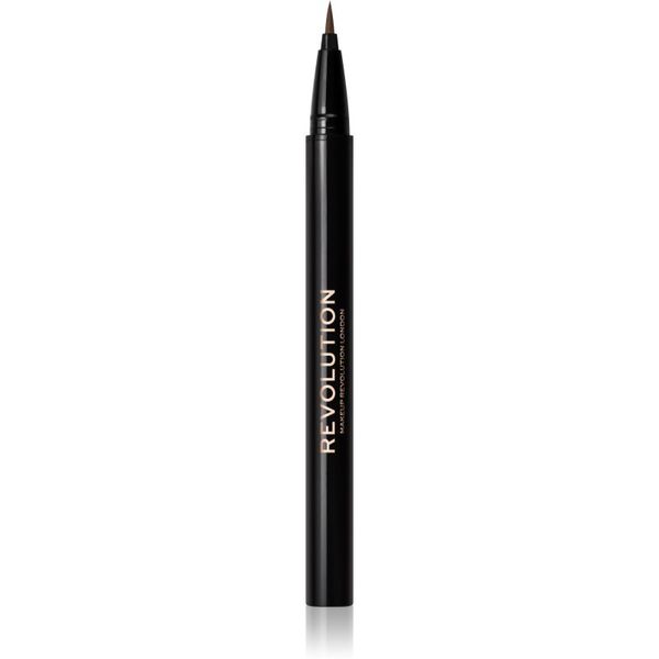 Makeup Revolution Makeup Revolution Hair Stroke Brow Pen tuš za obrve nijansa Medium Brown 0,5 ml