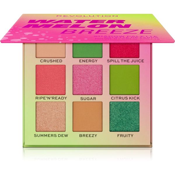 Makeup Revolution Makeup Revolution Hot Shot Watermelon paleta sjenila za oči nijansa Breeze 9 g