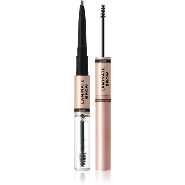 Makeup Revolution Makeup Revolution Laminate Brow olovka i gel za obrve nijansa Medium Brown 2.1 g