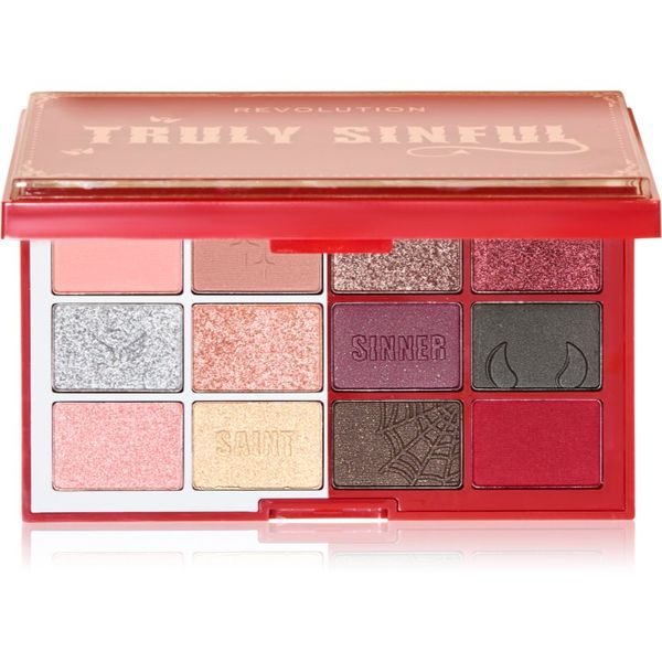 Makeup Revolution Makeup Revolution Truly Sinful Blood Palette paleta sjenila za oči 12 g