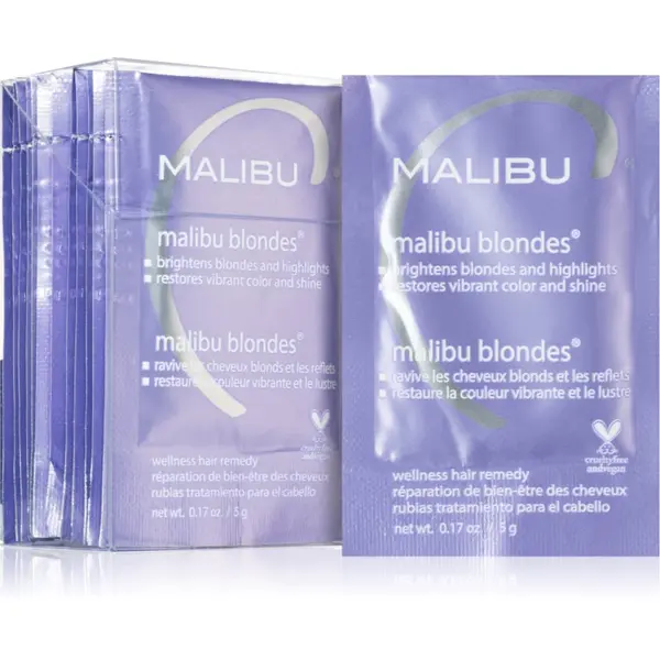 Malibu C Malibu C Wellness Hair Remedy Malibu Blondes intenzivna kura za plavu i kosu s pramenovima 12x5 g