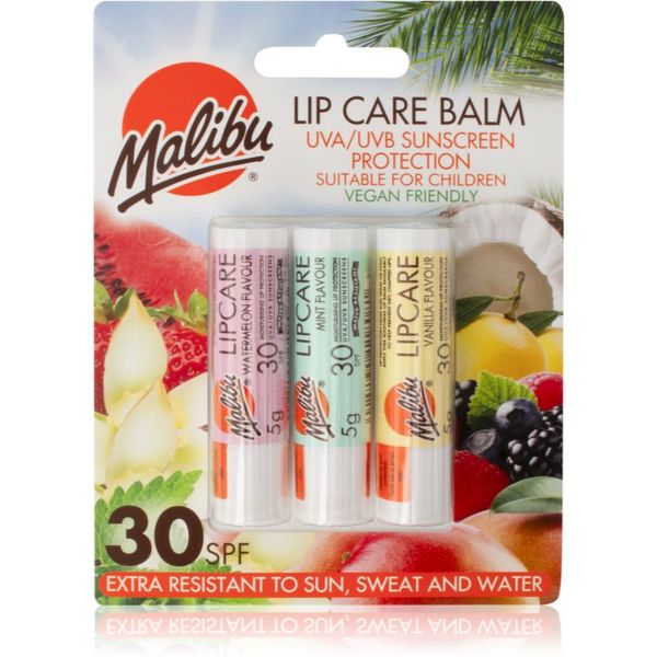 Malibu Malibu Lip Care Balm balzam za usne SPF 30 3x5 g
