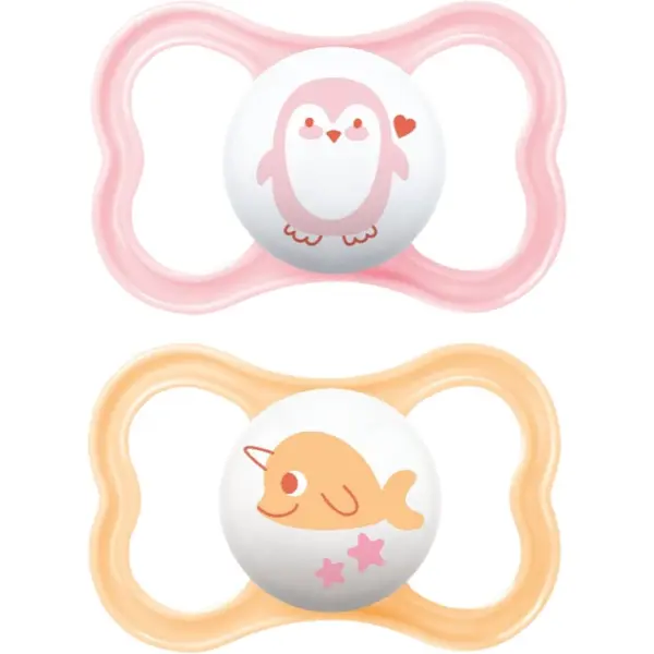 MAM MAM Air 6+ months duda Pink/ Orange 2 kom