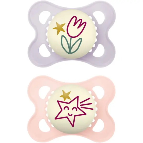 MAM MAM Original Night 0m+ duda Purple/ Pink 2 kom
