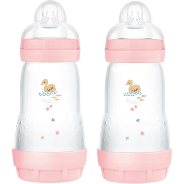 MAM MAM Perfect Star Anti-colic Bottle bočica protiv kolika 2m+ Pink 2x260 ml