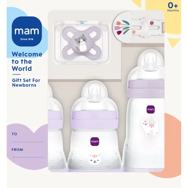 MAM MAM Welcome to the World 0m+ poklon set za bebe Purple