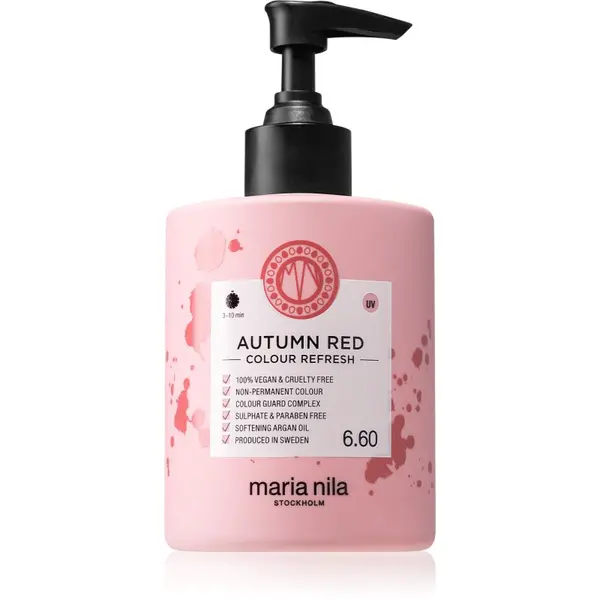 Maria Nila Maria Nila Colour Refresh Autumn Red blaga hranjiva maska bez trajnih pigmenata traje 4 – 10 pranja 6.60 300 ml