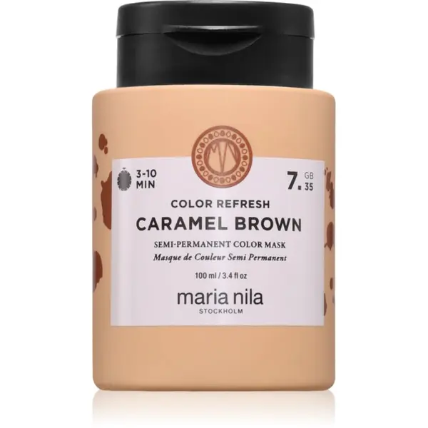 Maria Nila Maria Nila Colour Refresh blaga hranjiva maska bez trajnih pigmenata nijansa Caramel Brown 7.35 100 ml