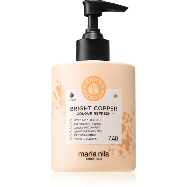 Maria Nila Maria Nila Colour Refresh Bright Copper blaga hranjiva maska bez trajnih pigmenata traje 4 – 10 pranja 7.40 300 ml