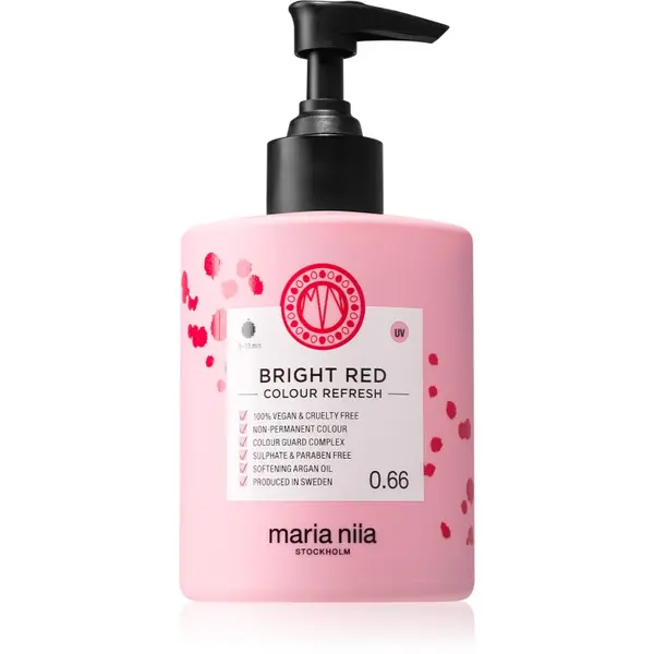 Maria Nila Maria Nila Colour Refresh Bright Red blaga hranjiva maska bez trajnih pigmenata traje 4 – 10 pranja 0.66 300 ml