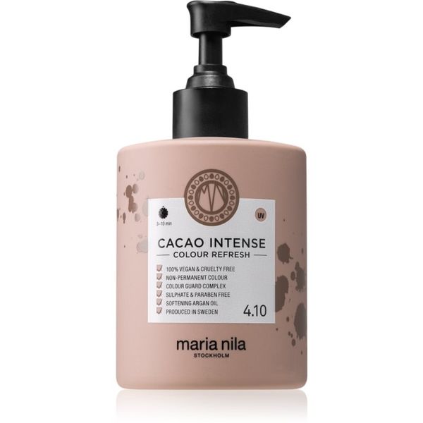 Maria Nila Maria Nila Colour Refresh Cacao Intense blaga hranjiva maska bez trajnih pigmenata traje 4 – 10 pranja 4.10 300 ml