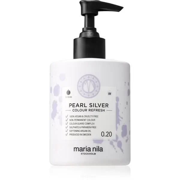 Maria Nila Maria Nila Colour Refresh Pearl Silver blaga hranjiva maska bez trajnih pigmenata traje 4 – 10 pranja 0.20 300 ml